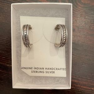The Bobcat sterling silver hoop earrings